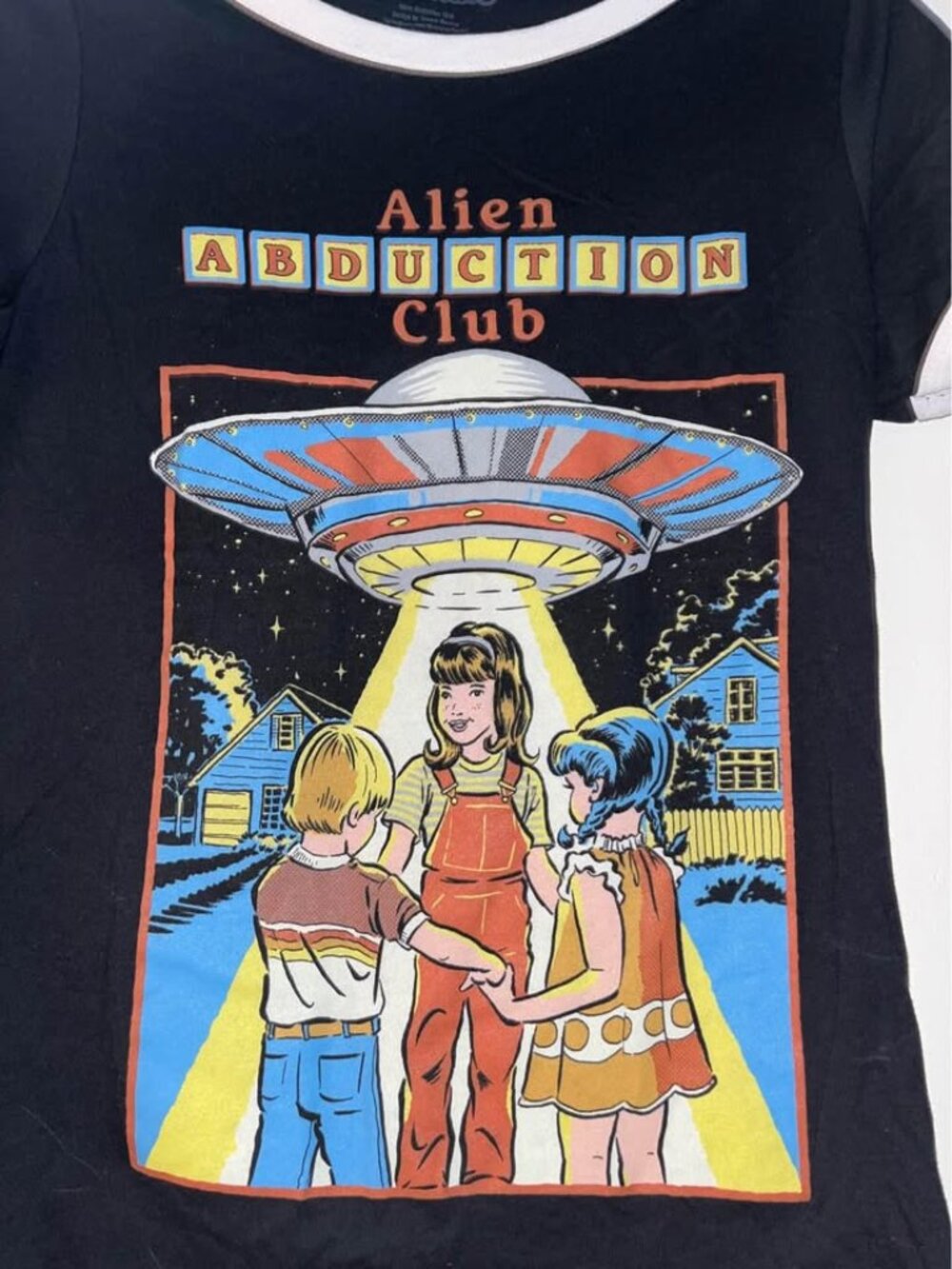 Alien Abduction Club Graphic Tee, Junior’s Medium - Picture 2 of 9
